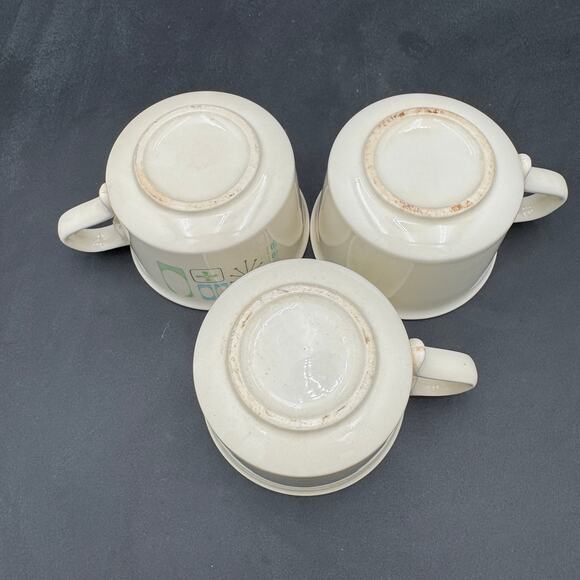 Vintage Mugs Cathay by Taylor Smith Taylor MCM Atomic Set of 3 - Picture 5 of 9